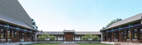 鄉村一層現代四合院