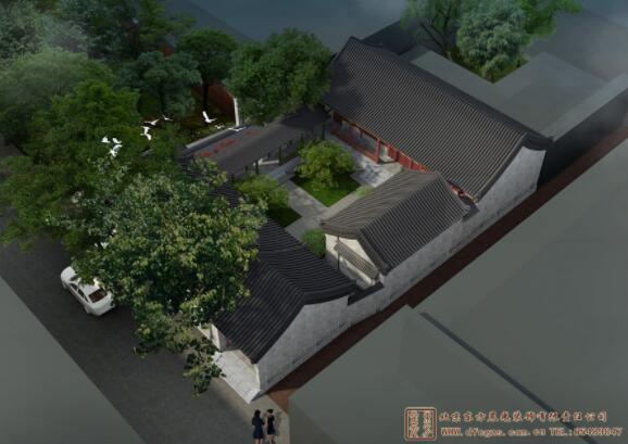 仿古中式四合院建筑圖紙設計