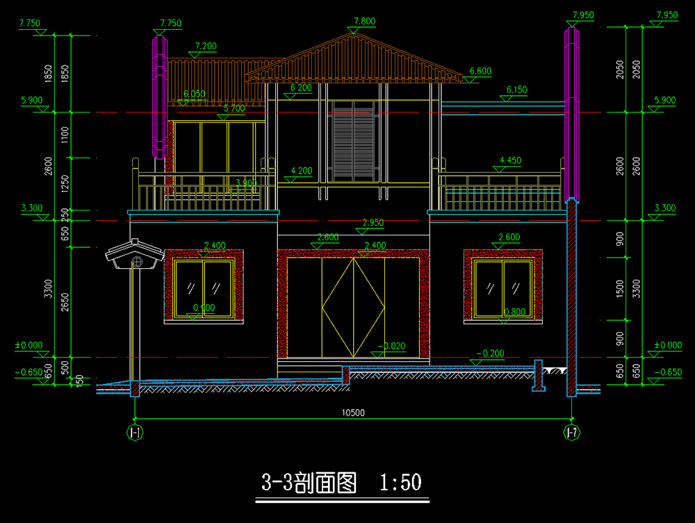 徽派二進中式建筑設計